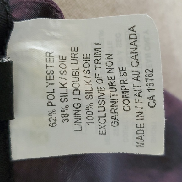 Lida Baday silk lined  plum dress size 8 with pockets & elastic waistband EUC - Picture 7 of 9